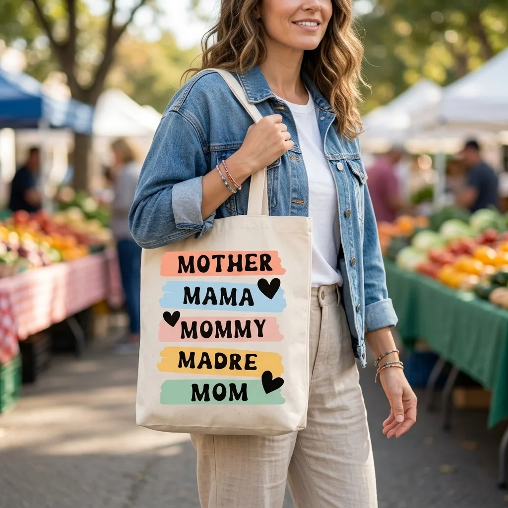 Totebag Mama avec d'autes langues 