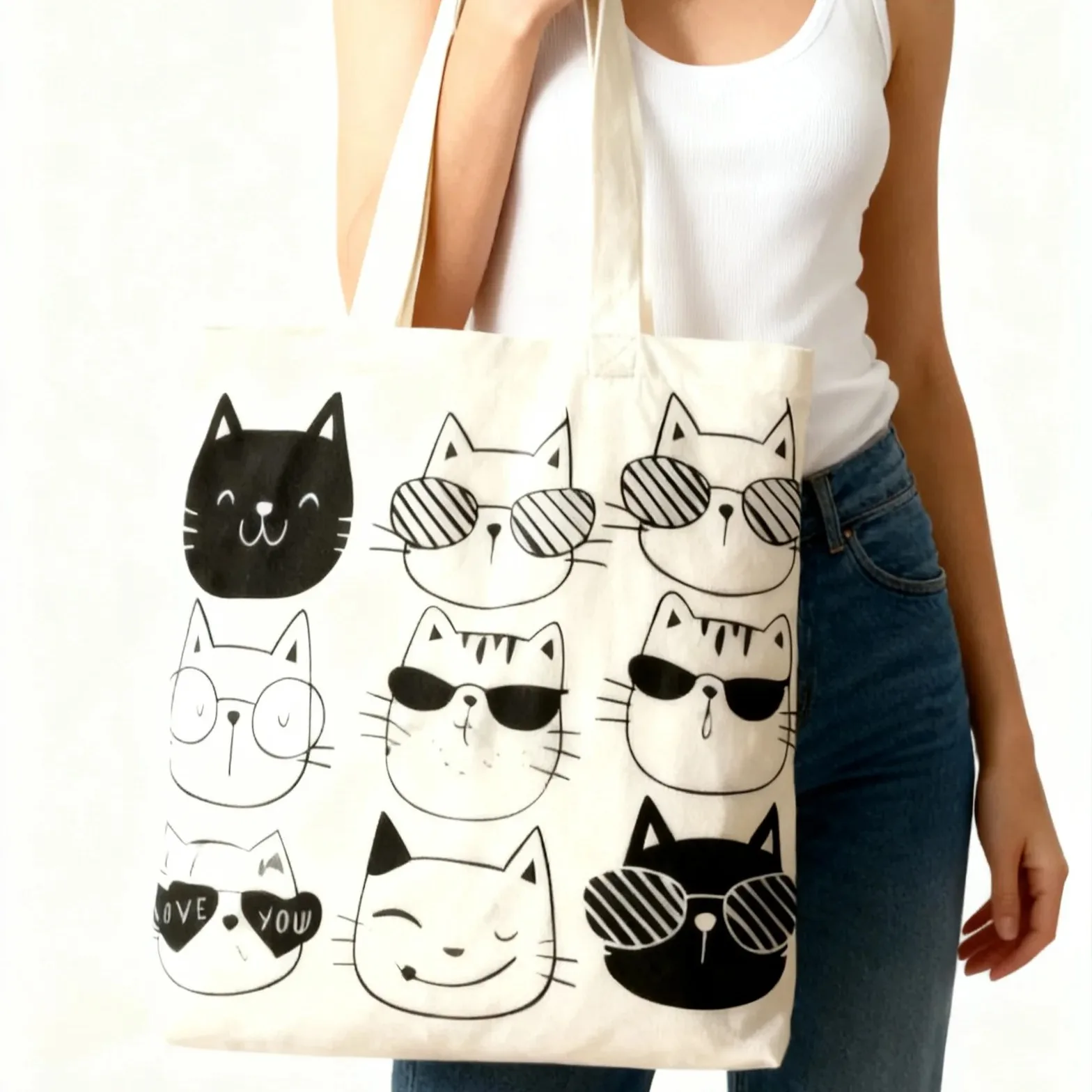 Tote Bag Tètes de chats