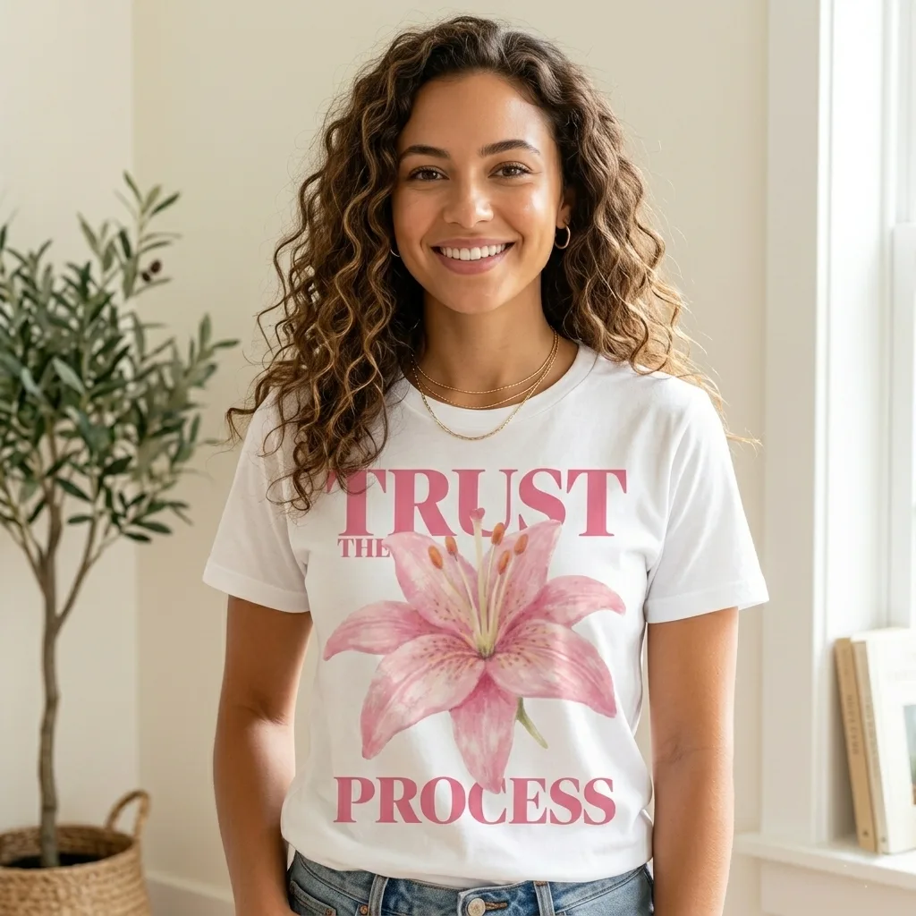 T-shirt Trust Process Pink