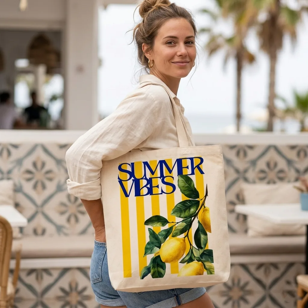 Tote Bag Summer Vibes Limone 